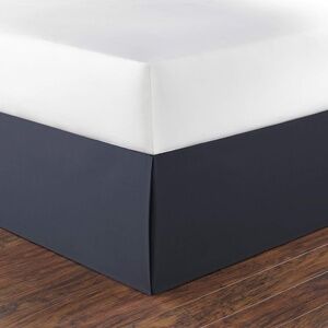 Nautica Solid Tailored Split Corner Bedskirt, Queen - Navy